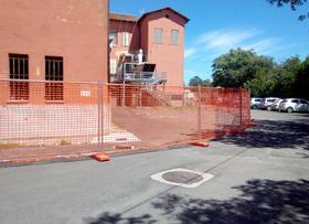 Il cantiere presso l'ospedale Andosilla