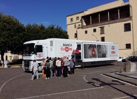 270 persone in tre giorni si sono recate al Truck tour Banca del Cuore 2018 a Piazza della Rocca