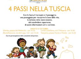 4 passi nella Tuscia il sei ottobre per la Settimana mondiale per l'allattamento materno (SAM)