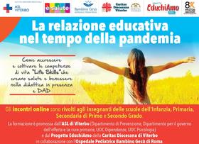 La relazione educativa nel tempo della pandemia, incontri formativi per gli insegnanti degli istituti della Tuscia